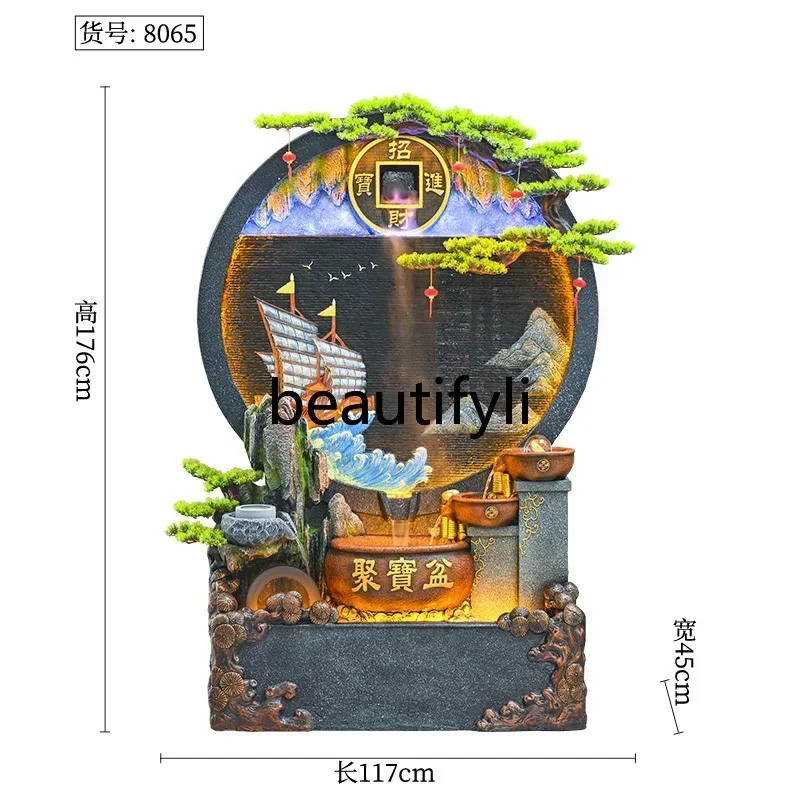 

Q181 rockery flowing water, fish tank landscaping courtyard, living room entrance office decoration, decoration lll
