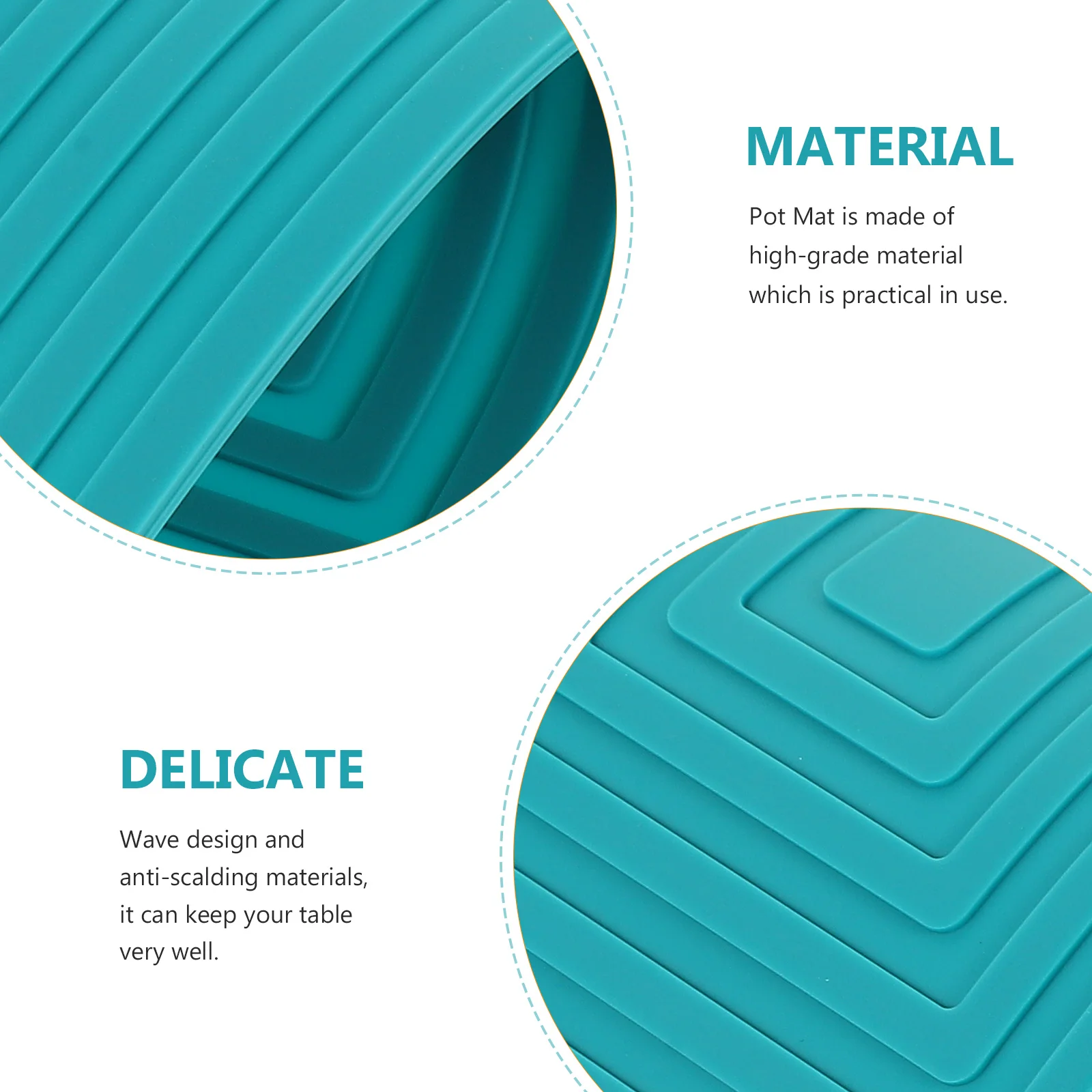 

Non-slip Placemat Kitchen Pot Pad Countertop Dish Square Hot Household Tabletop Silica Gel Anti-skid Child