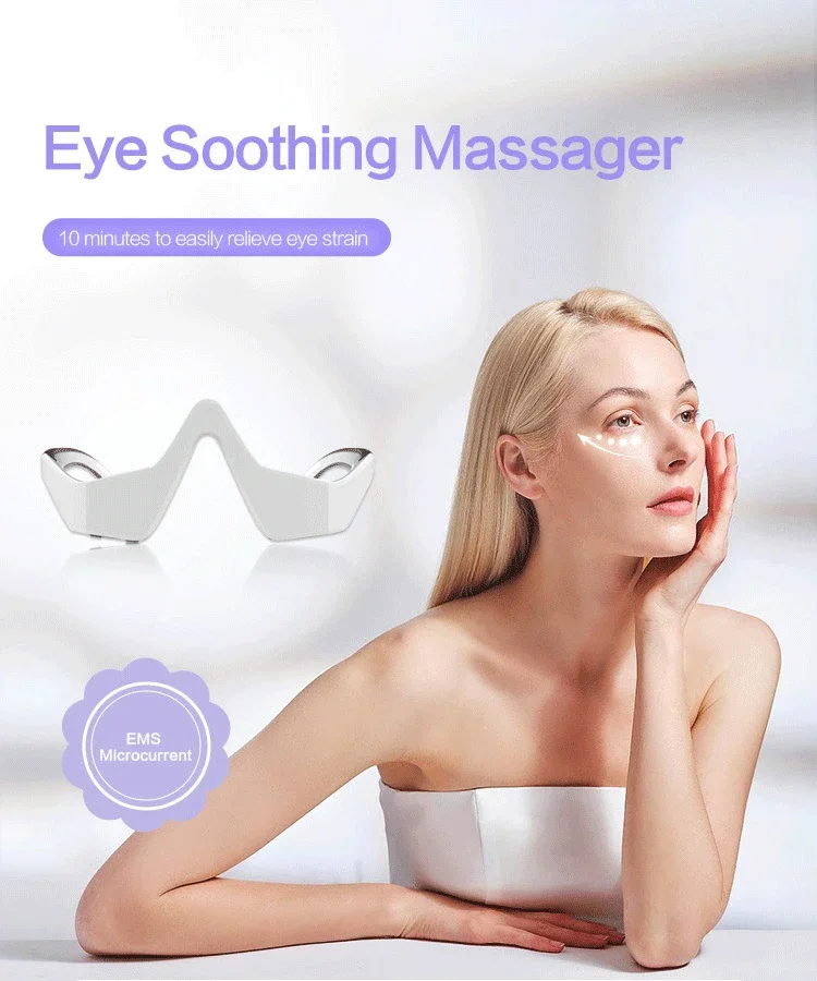 

Home Use Beauty Equipment 3D Eye Vibration Microcurrent LED Red Light Therapy EMS Eye Massager For Wrinkle Dark Circle Removal