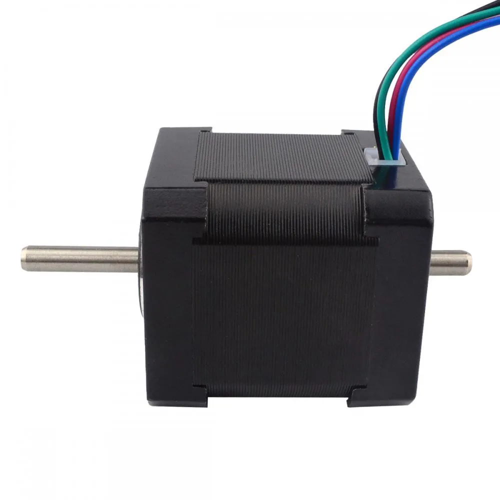 Dual Shaft Nema17 Stepper Motor 4-lead 48mm 59Ncm(83.78oz.in) 2A Nema 17 Step Motor for 3D Printer CNC Engraving Milling Machine