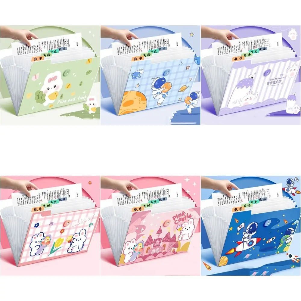 Dossier de Rangement de Papier Transparent et Étanche, Format A4, 8 Grilles