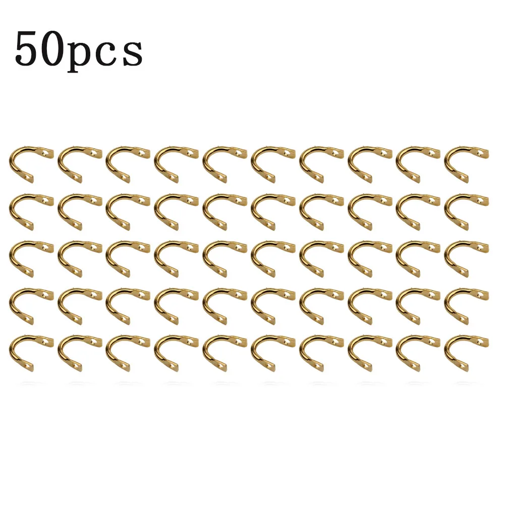 50 قطعة إغراء سبينر U-شكل حلقة النحاس مشبك إغراء أداة معدنية تدور سبينر Clevis الفولاذ المقاوم للصدأ سبينيربايت العين رمادية فاتحة اللون
