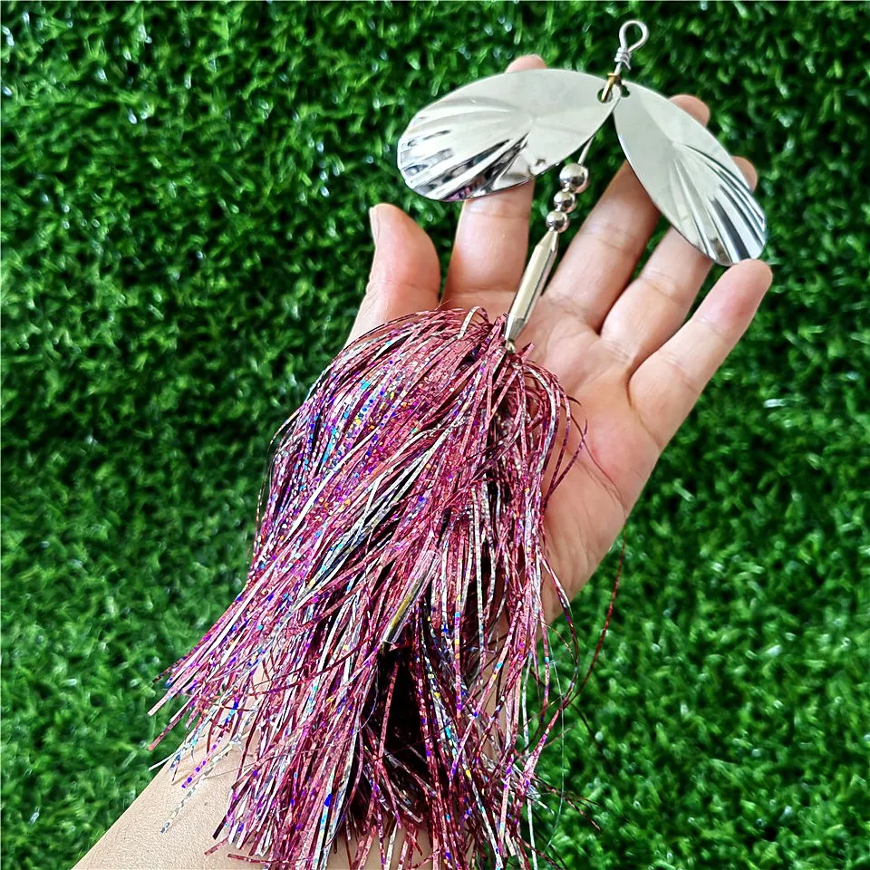 Swolfy 1pc 22cm 45g Spinner Köder Buzz Köder Top water Metall löffel Angeln Köder Kopf Bass künstliche Spinner Löffel Köder – Detail 8