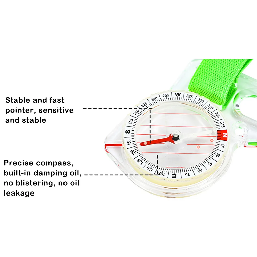 Hand Navigation Tool Waterproof Competition Teaching Learning Dial Quick Returning Map Scale Adventure Mountaineering