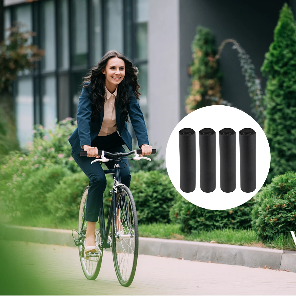 

Shock Absorber Bike Handlebar Covers Durable Lightweight Silicone Grips AntiSlip Handlebar Sleeves Clean Practical