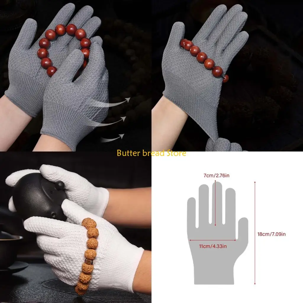 W89C Reinforced Gloves For Polishing Beads Fiber Construction Extended Durability 2x