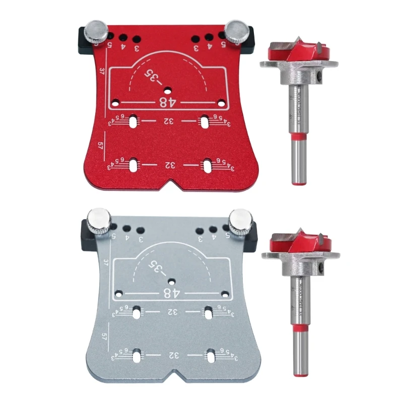 For Woodworkers And DIYer Enthusiasts Aluminum Hinge Boring Jig Opener With Adjustable Depth Setting Professional