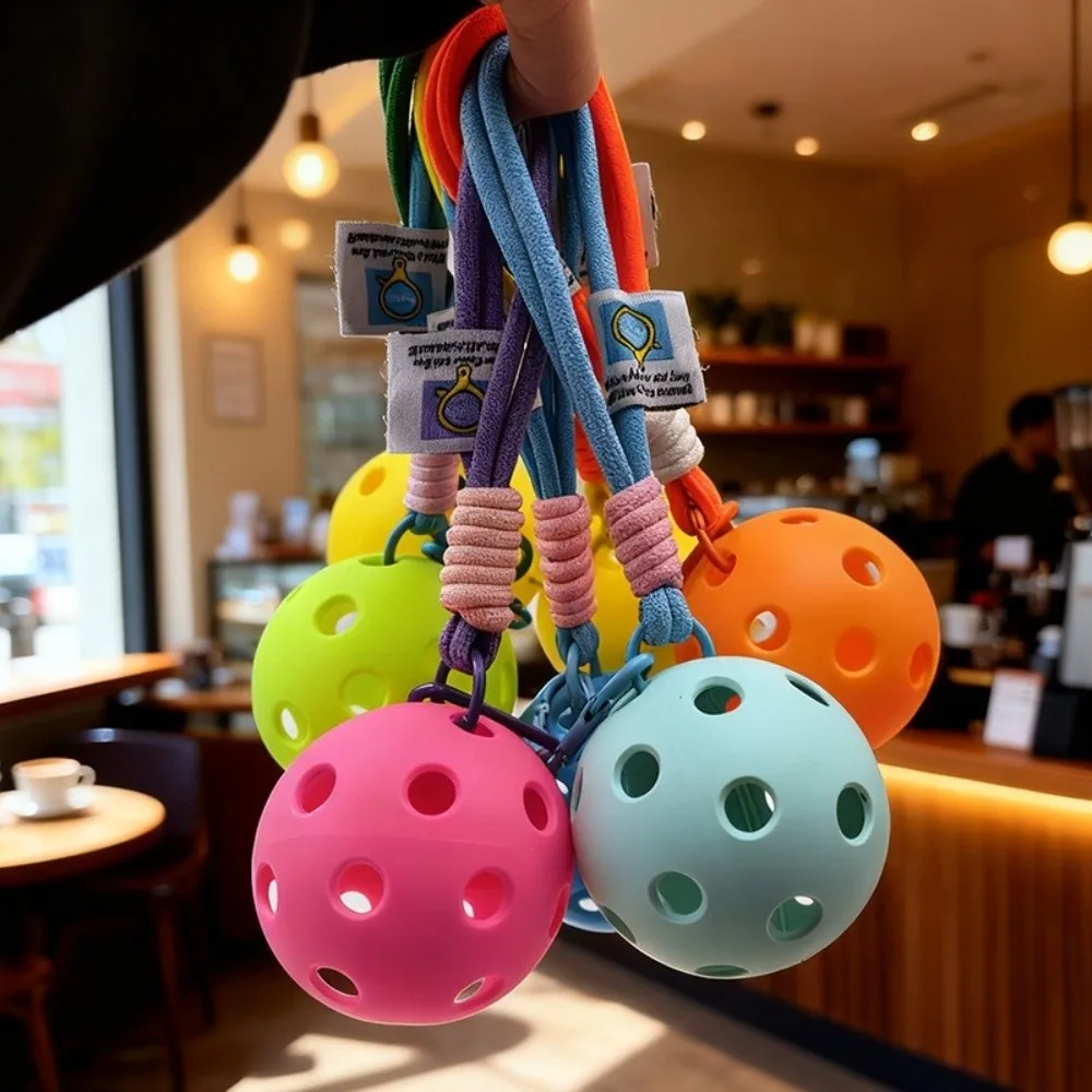 New Creative Pickleball Keychain Colorful Decorative Pickleball Pendant Mini Pickleball Key Ring for Pickleball Lovers