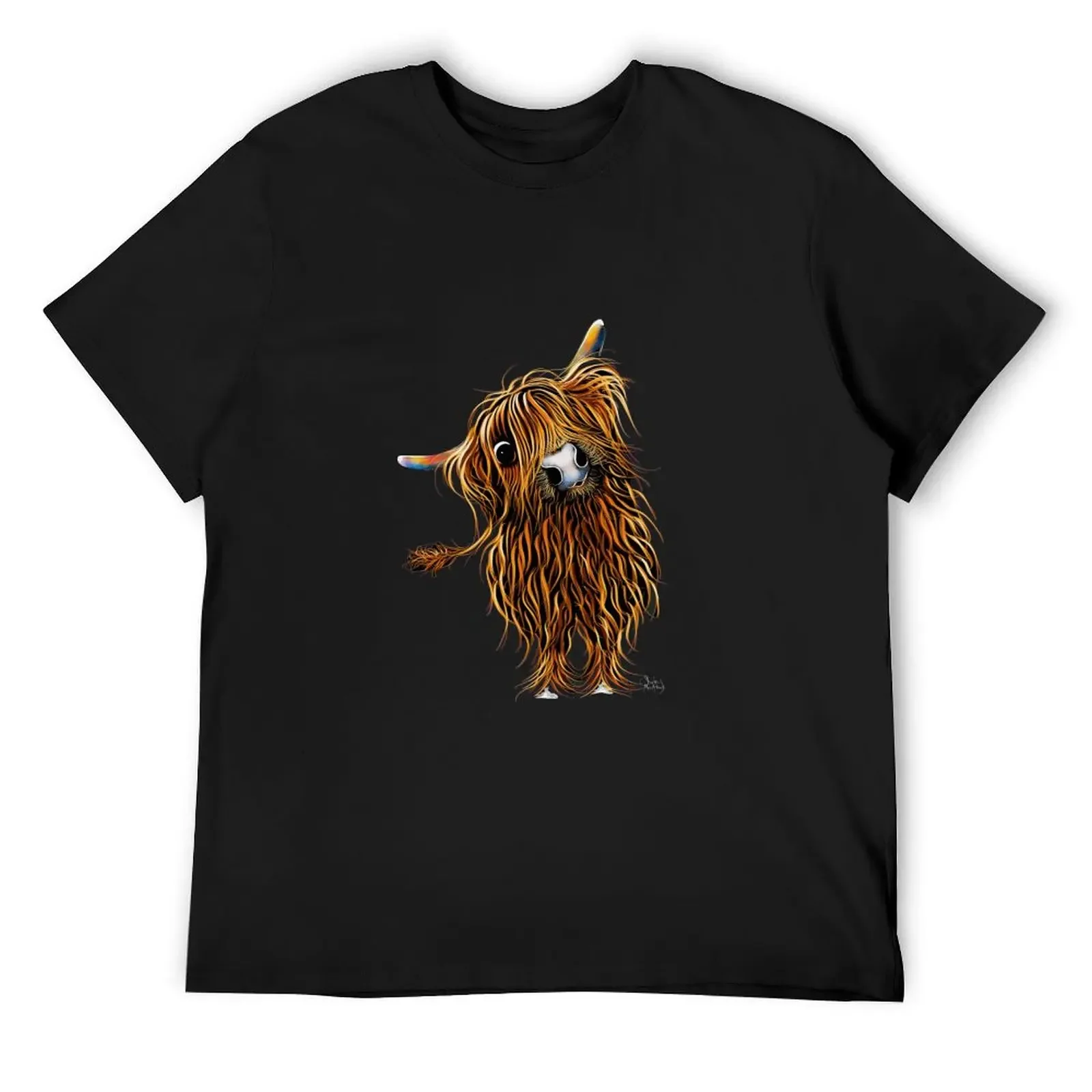 

HiGHLaND CoW PRiNT SCoTTiSH ' CoooWeee ' BY SHiRLeY MacARTHuR T-Shirt oversized t shirt blacks boys whites topping men t shirt