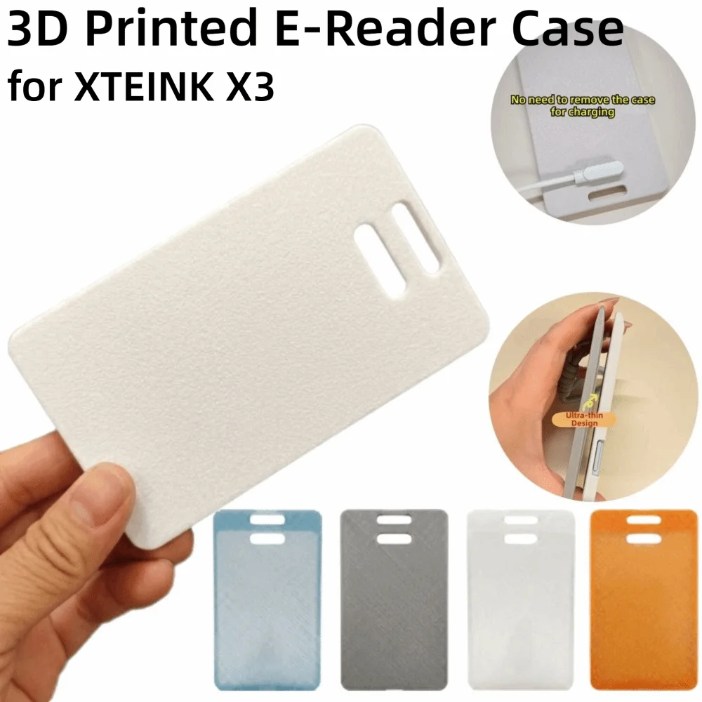 Badge-style E-Reader Case Anti-Scratch Shockproof Full Coverage Case Full Coverage Glitter Finish Protective Cover for XTEINK X3