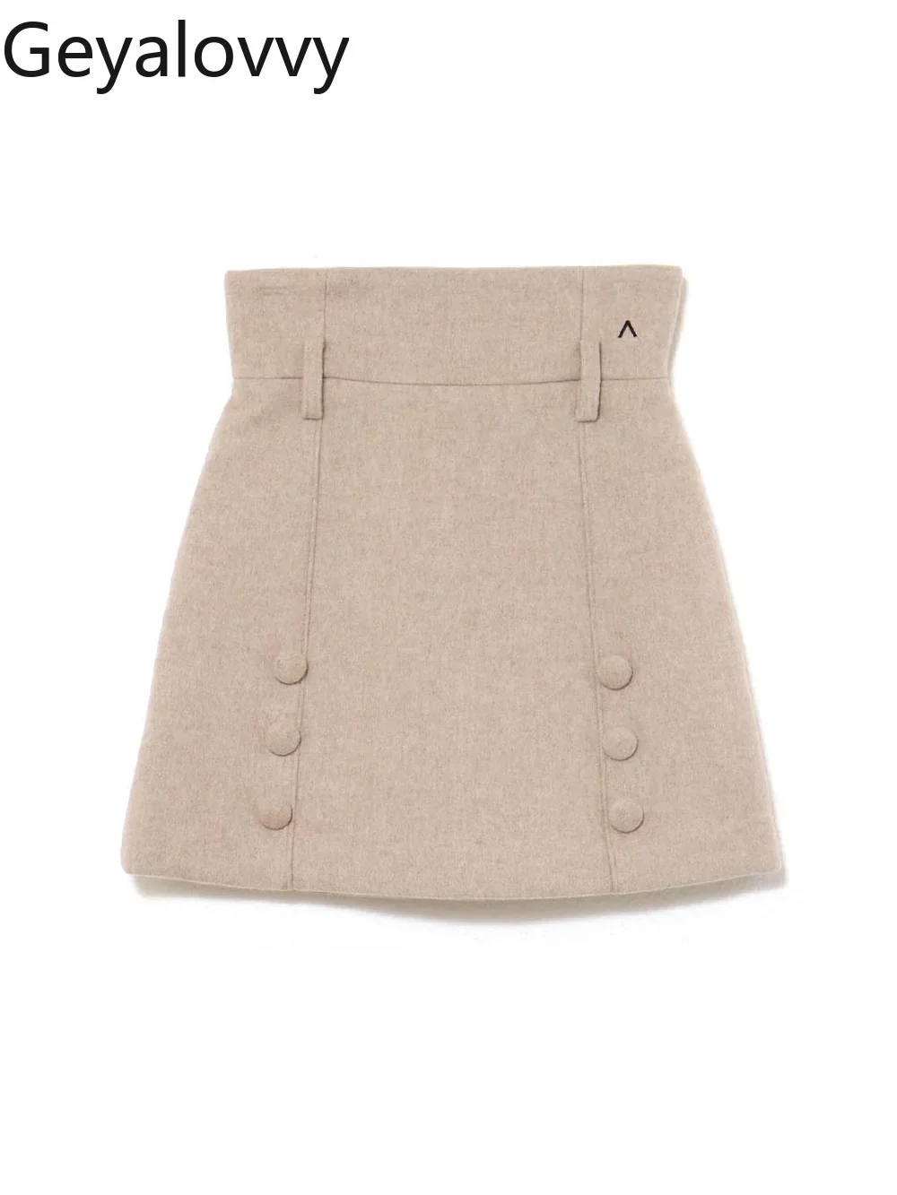 

Autumn Winter New Japanese Style Niche Design High Waist Slim Short Skirt Sweet Girls Versatile Woolen Bodycon Mini Skirts