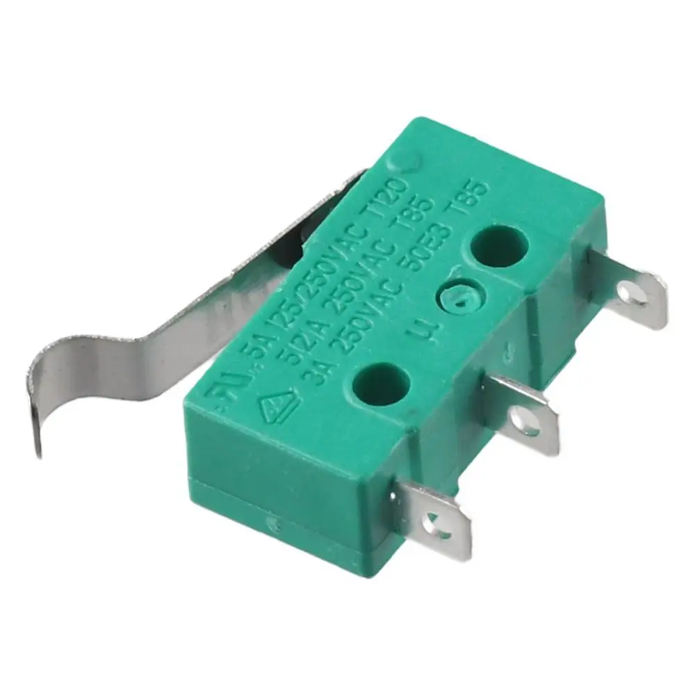 5PCS Durable KW4-3Z-3 Micro Switch 5A AC 125V Hinge Lever Switch Green 3 Terminal Limit Switch 3D Printer Accessories