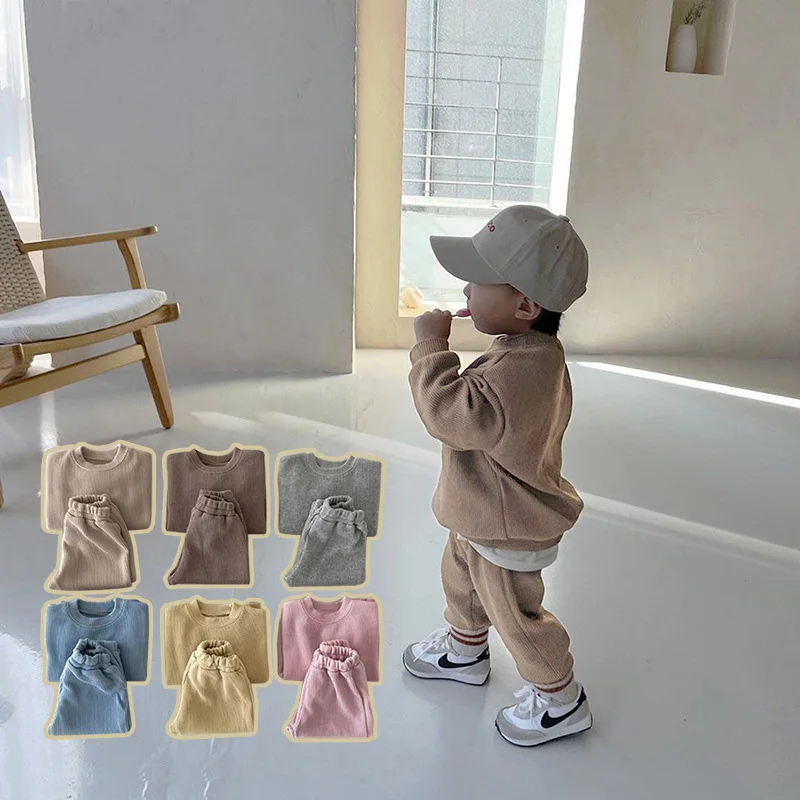 MILANCEL Autumn Baby Clothing Set Casual Hoodie Suit Girls Hoodie And Pants Boys Outfit