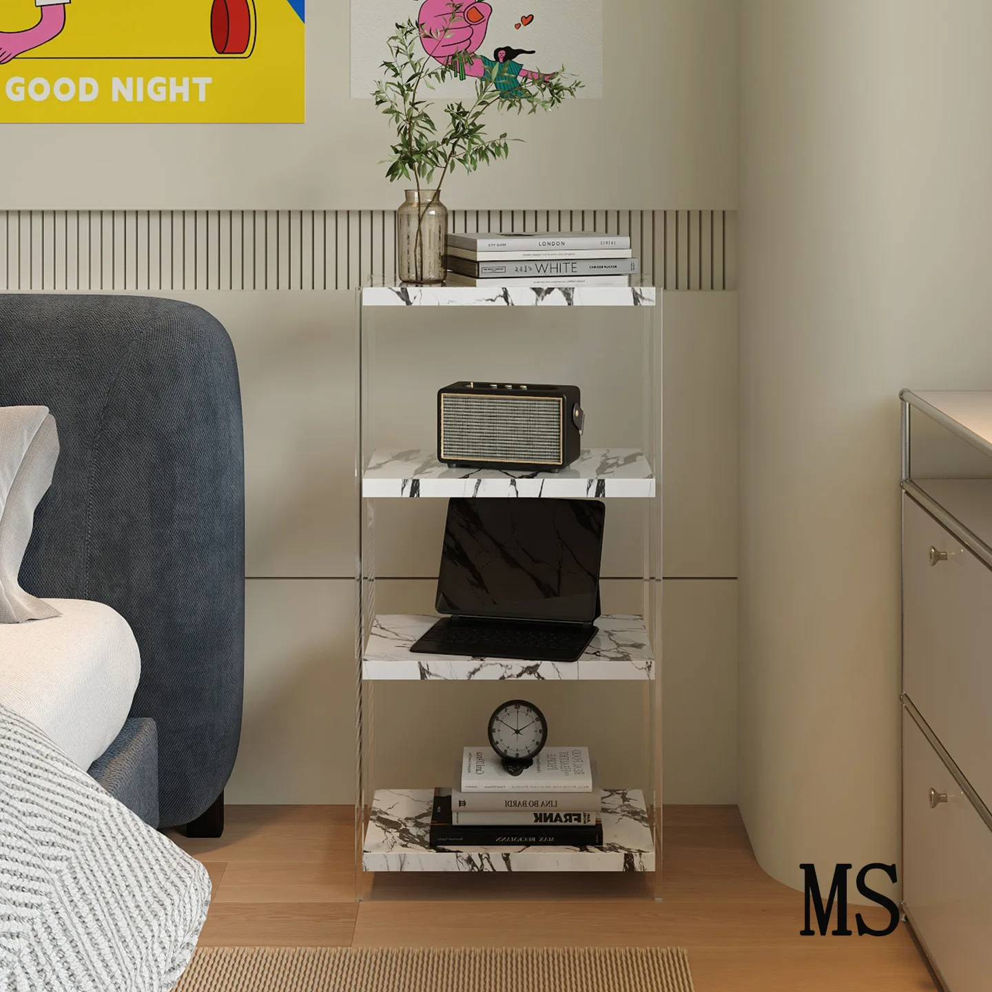 yjq small bookshelf household narrow cabinet simple solid wood floor shelf against the wall figure storage cabinet