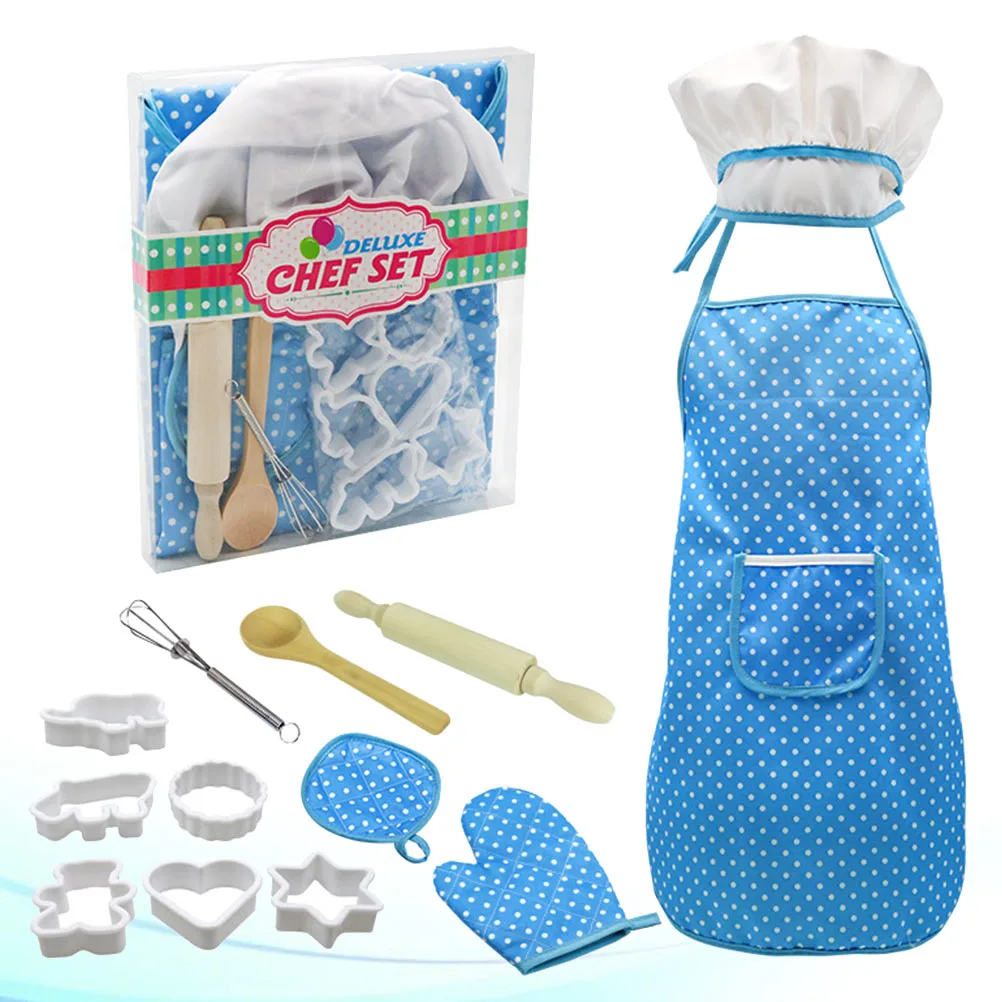 

Pretend Baking Tools Apron Set Toddler Kids Cooking Toys for Girls Chef Cosplay Costume