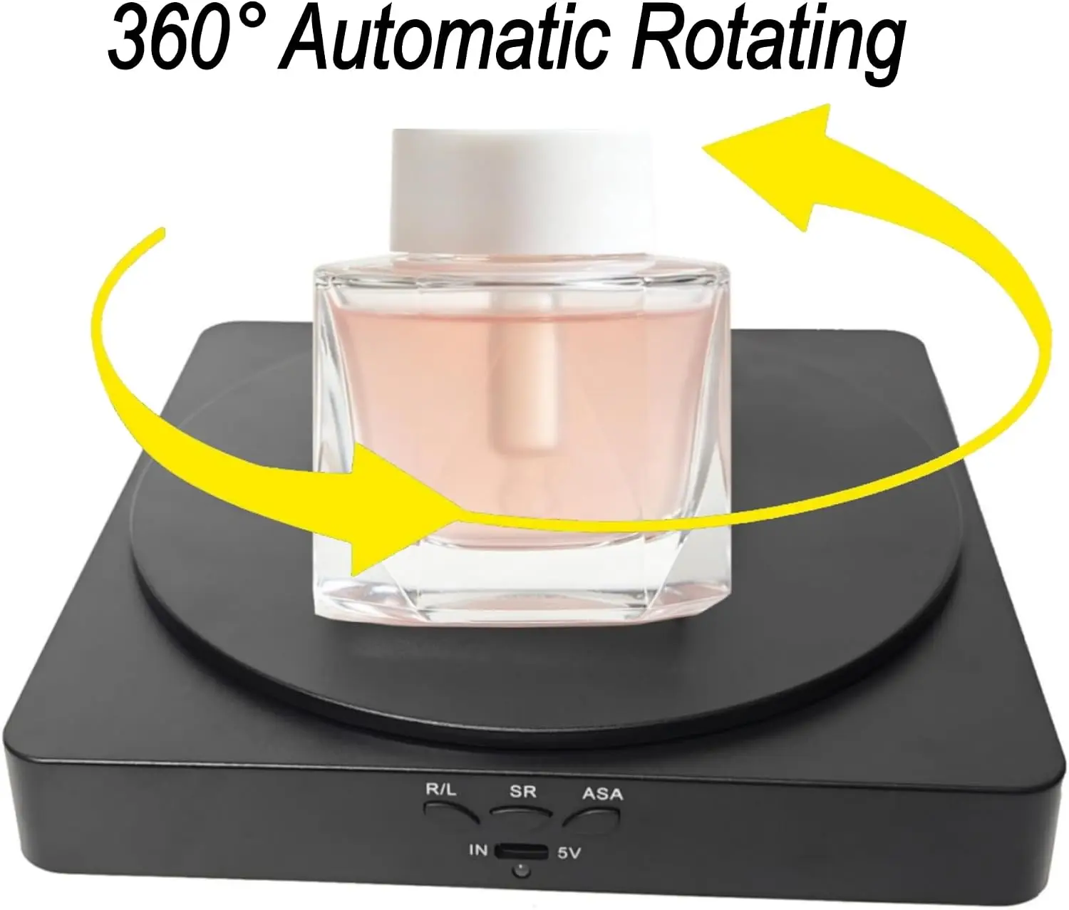 6.69Inch/18cm Motorized Rotating Display Stand, 360° Turntable for Photography