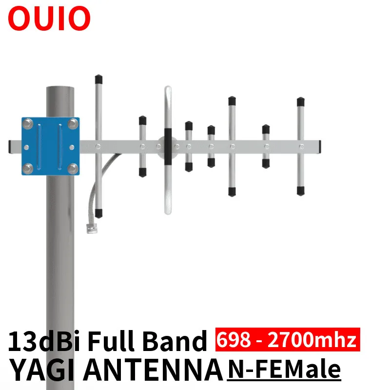 OUIO Yagi 안테나, 셀룰러 앰프용, LTE 4g 강화 gsm, 2g, 3g, 4g 네트워크 모바일 신호 리피터 안테나, 13dbi, 698-2700mhz