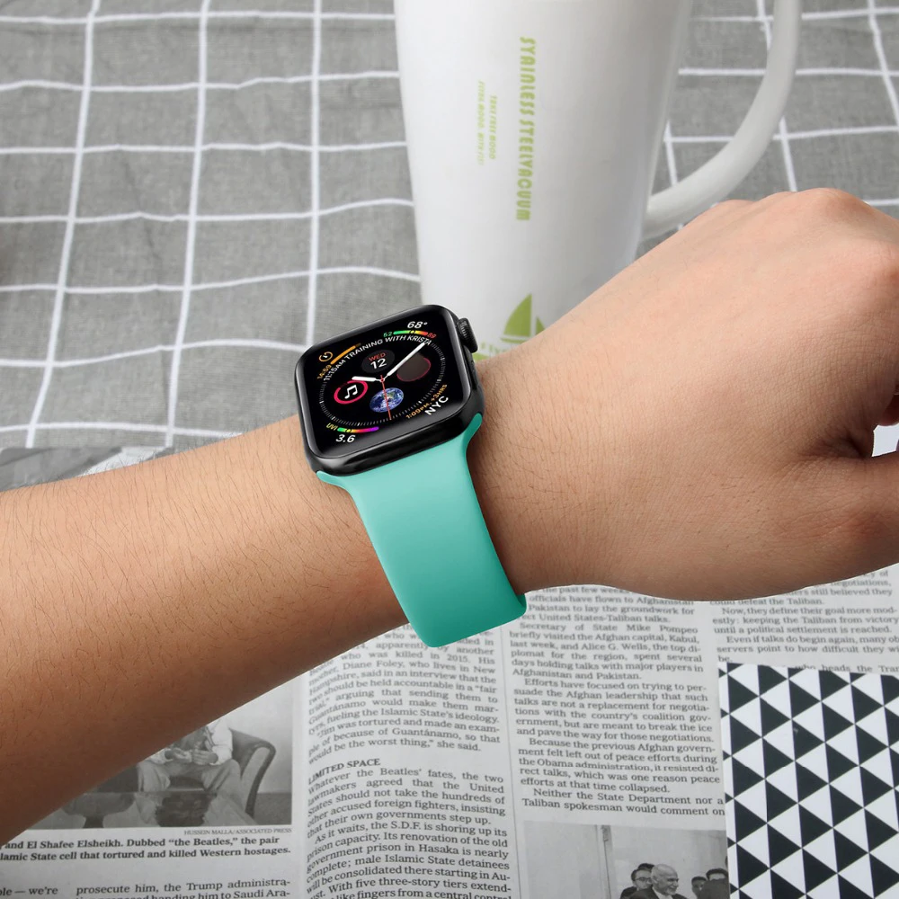 Silikonarmband für Apple Watch, 40 mm, 49 mm, 44 mm, 45 mm, 46 mm, 42 mm, 41 mm, Sportarmband, iWatch Series 12, 10, 9, 8, 7, SE, Ultra 4/3. – Detail 17