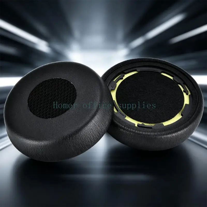 K43B Headsets Ear Pad Replacement Set, 1Pair Oval Ear Cushions Covers with Center Meshes and Side Hole Detail for Evolve 75 75+