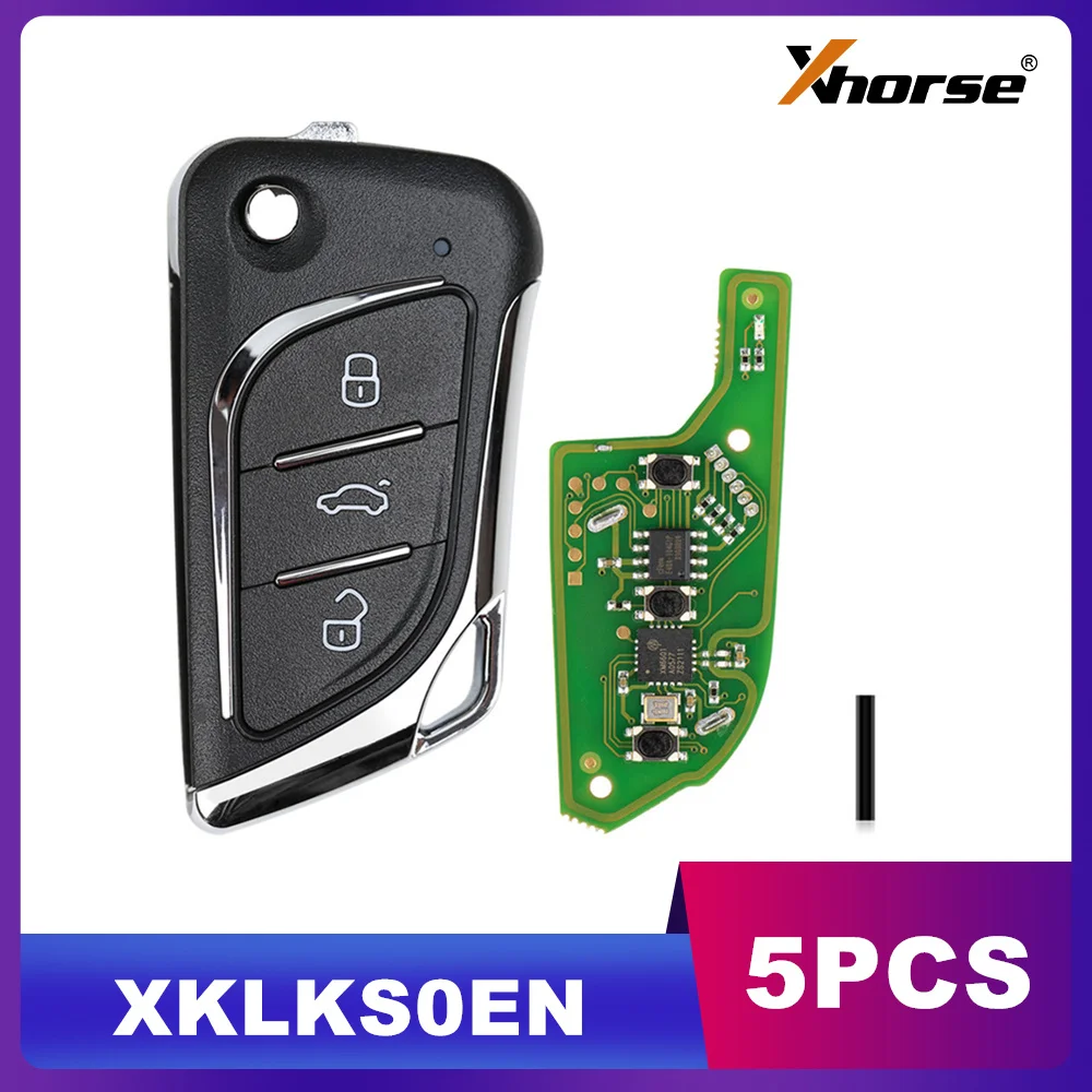 

5 шт. Xhorse XKLKS0EN проводной дистанционный ключ для Lexus типа KLKS0EN LEI.KSS Style (хромированное покрытие)
