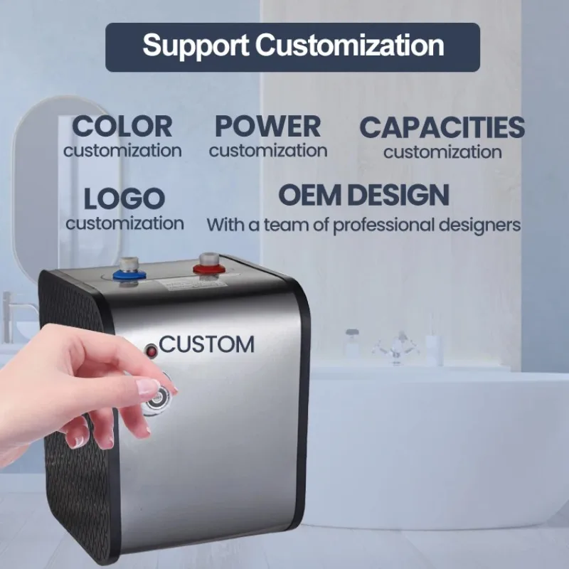 8-литровая подложка, квадратный гейзер 1,5 кВт, 220 В, электрический мини-горячий водонагреватель 110 В для кухонной мойки