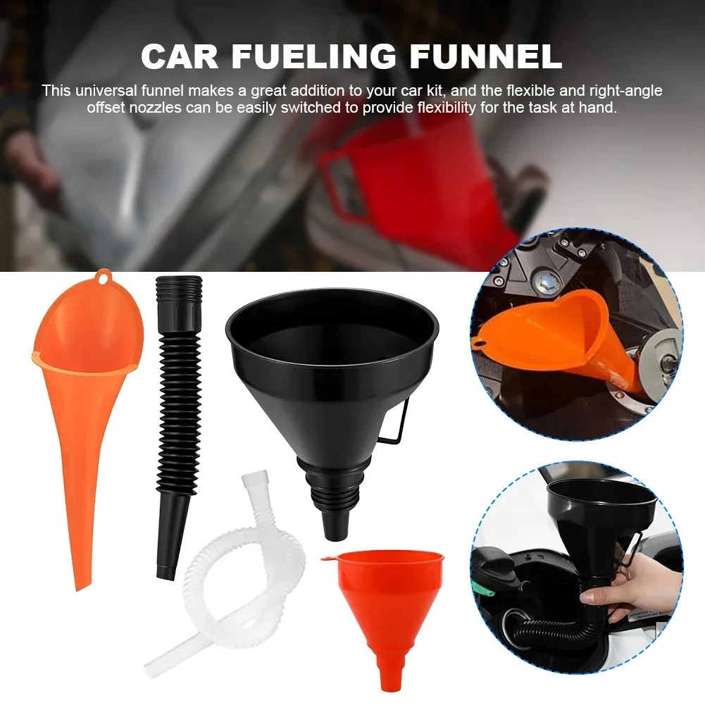 

Refueling Funnel with Filter Motorcycle Refuel Engine Oil Funnel Moto Car Long Mouth Funnels Car Repair Filling Tools Replace