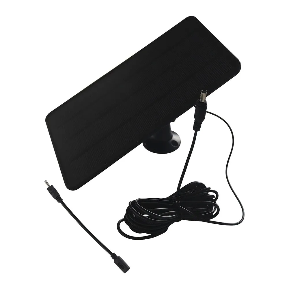 6W Monocrystalline Solar Panel for Ring for video Doorbell and For Security Cameras DC5521 DC3.5 Interface 5V Output