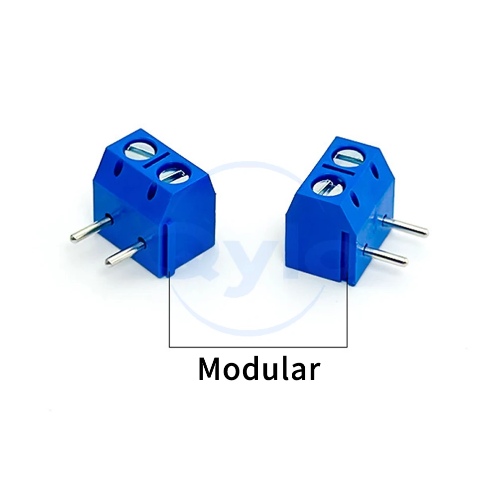 (10 pcs) MG KF 301R - 5.0MM PCB Terminal Screw-Type 2P 3P Modular 90-Degree Angled Legs 301 - 5.0