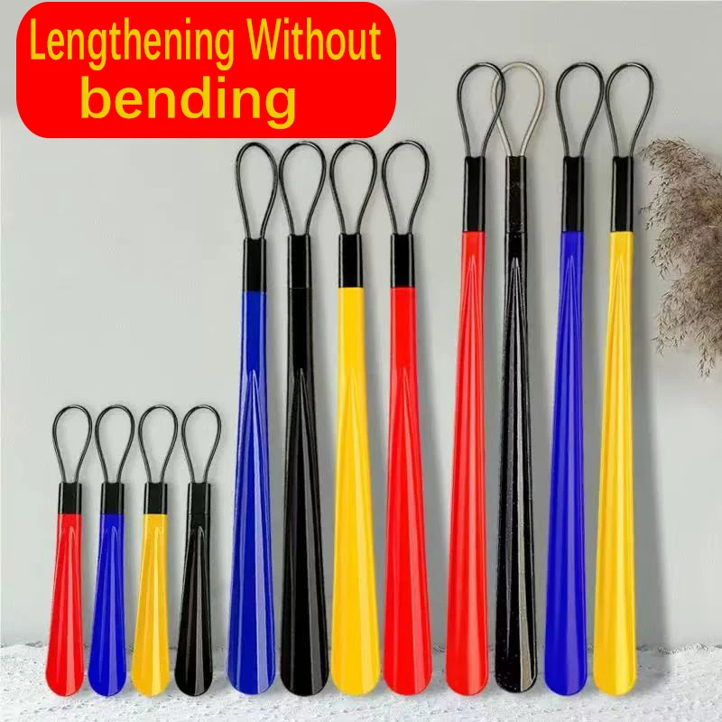 1PC Extra Long Flexible Plastic Shoe Horns Do Not Require Bending Durable Shoe Spoons For Pregnant Women Wearing Shoe Assistants