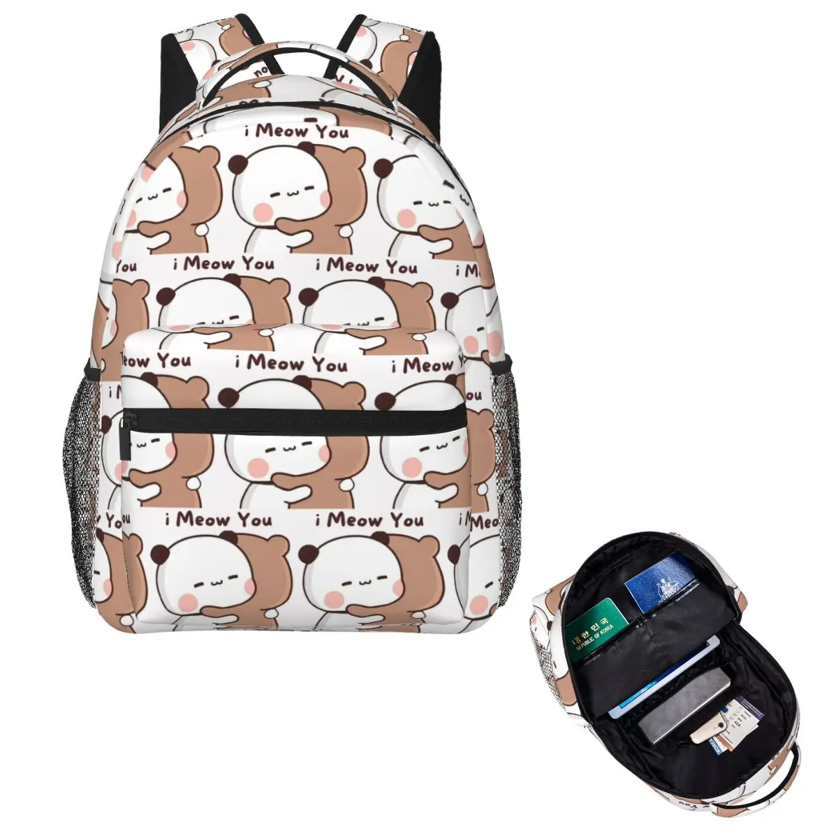

Bubu Dudu Panda Brownie Student Backpack School Bag Hiking Travel Daypack for Men Women Fashion Bookbag Shoulder Bags