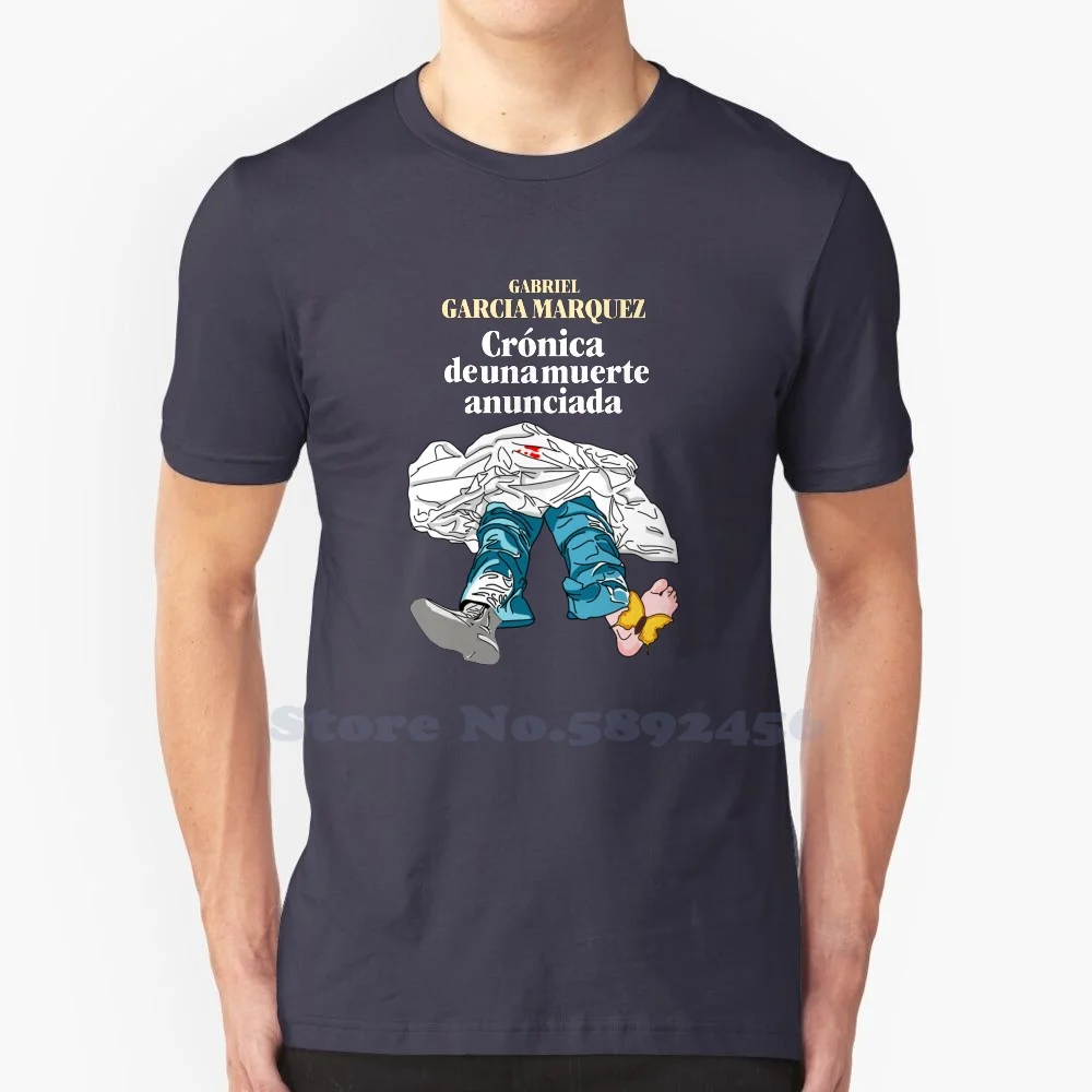 Book Cover Drawn Chronicle Of A Death Foretold , Gabriel García 100% Pure Cotton T-Shirt One Hundred Years Of Solitude Gabriel