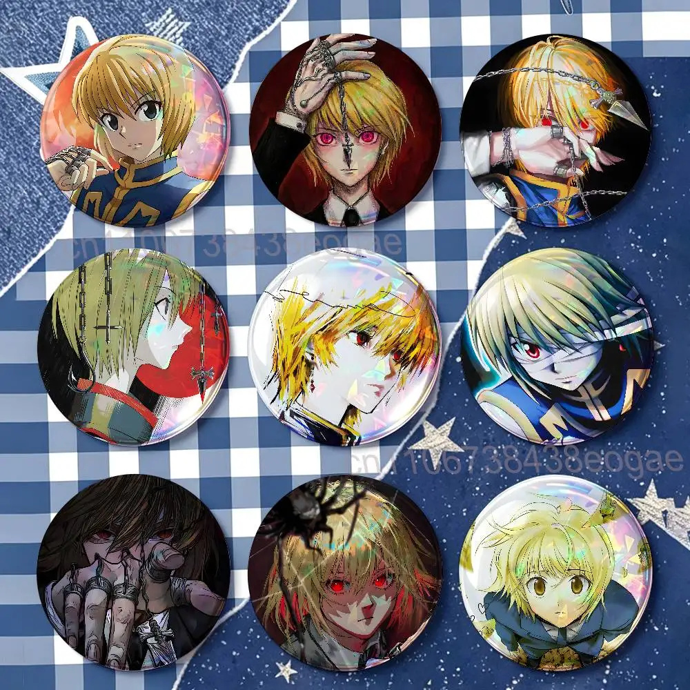 K-Kurapika H-HUNTER H-HUNTER Custom Badges 75mm 44mm 25mm 32mm 58mm Hat Backpack Accessories Toys Collect Gifts Large