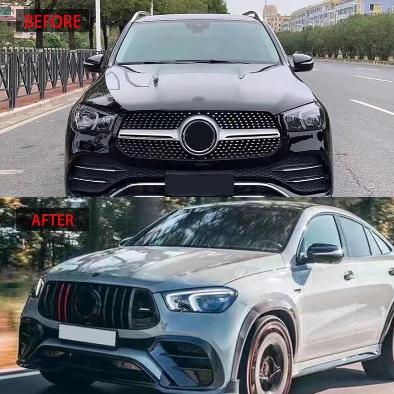 ل 2020-2022 مرسيدس بنز GLE W167 الرياضة تعديل برابوس نمط غطاء مصبغة سباق شبكة طقم الجسم OEM استبدال