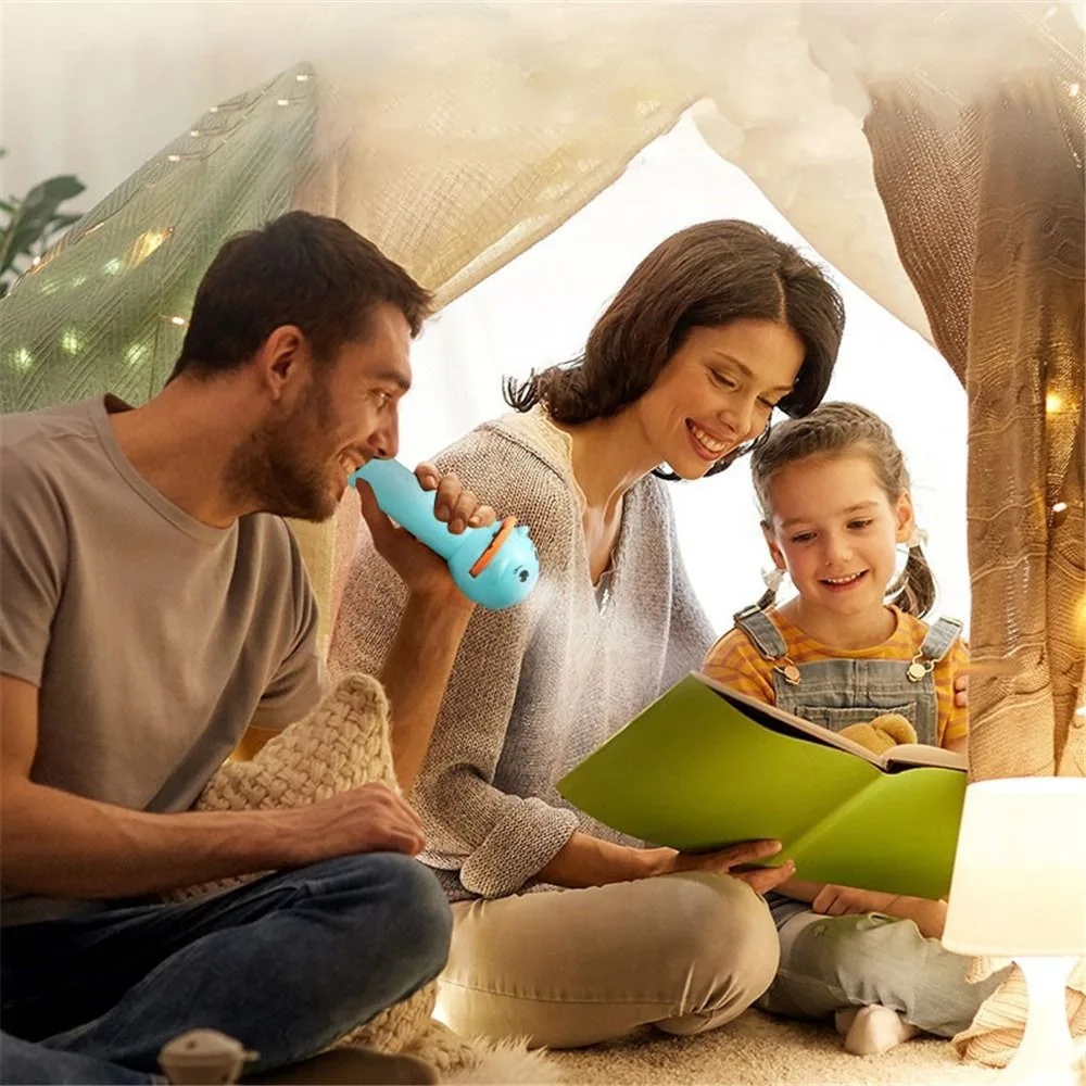 

Kids Cartoon Projection Flashlight Mini Fun Toy Projector Light Dinosaur Animal Patterns Early Education Torch Lamp Toy Kids