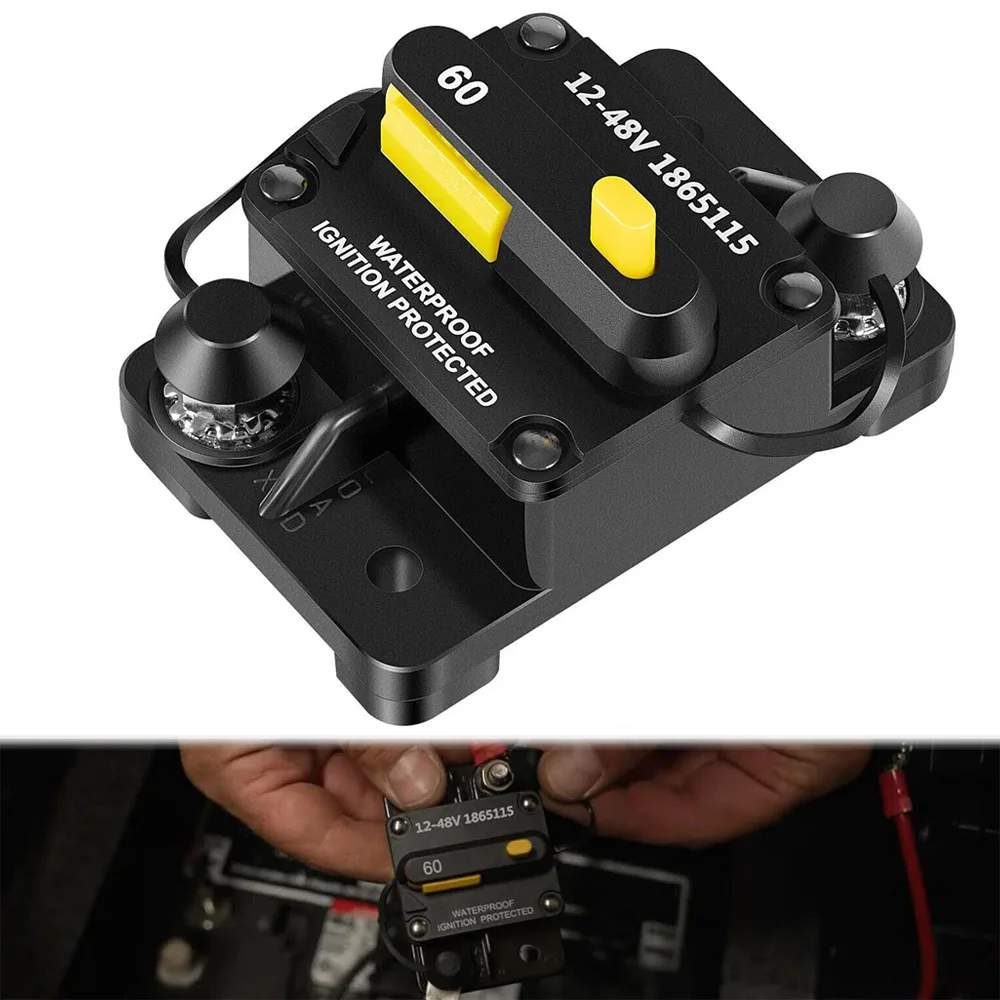 1865115 MKR-27 Circuit Breaker 60 Amp Compatible with All Minn Kota 12V/24V/36V/48V Electric Trolling Motors,Waterproof