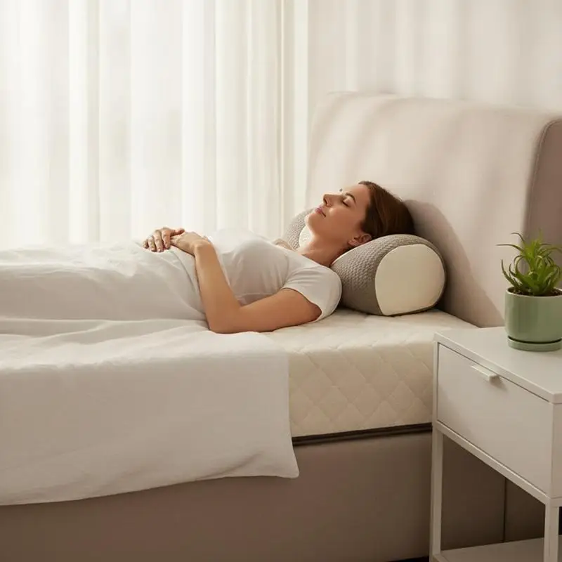 Cylindrical Buckwheat Pillows Breathable Cervical Vertebra Pillow Correction Traction Pillow Core For Neck Pain Ergonomic