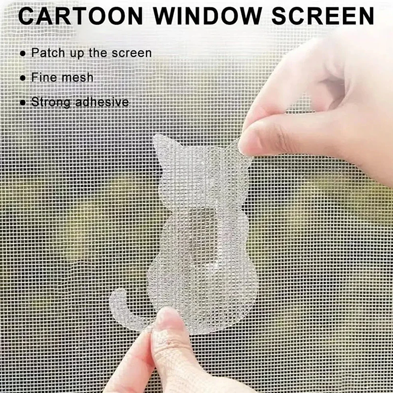 Picture 4: Bird Cat Shape Mesh Repair Support Effective Tape For Windows Screen Window Patch Self-adhesive Mosquito Net Window Screen Tape
