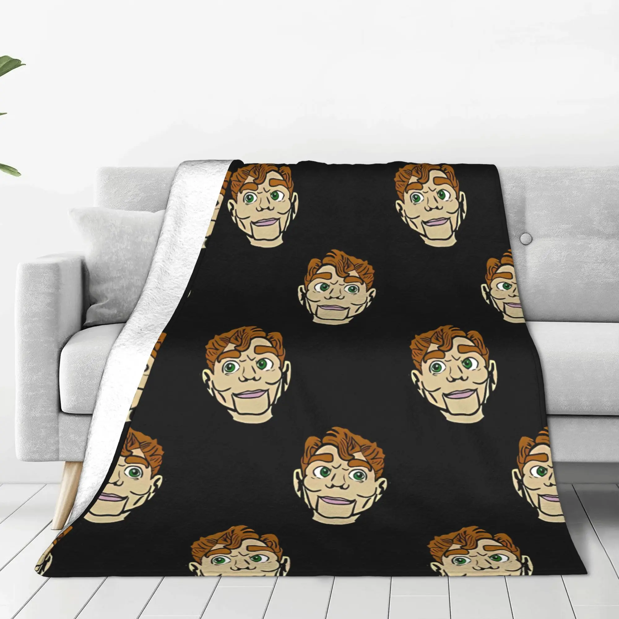 1PC Home Cute Room Decor Halloween Puppet 90S Blanket Throw Blanket GGoosebumps Novelty Warm Blanket All Season