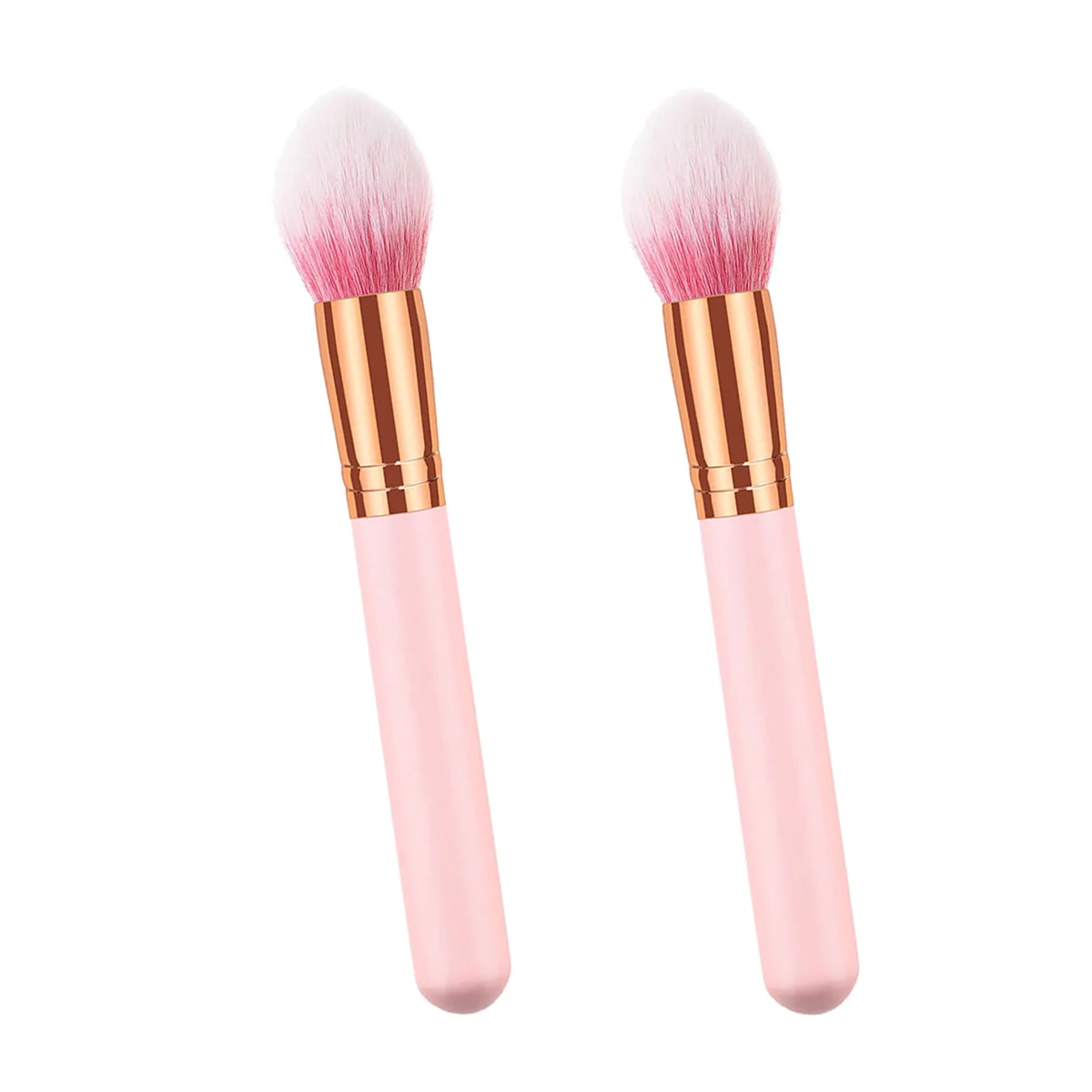 

2Pcs Makeup Professional Cosmetics Wooden Handle Bristles Daily Makeup Brushes Use Women Powder Brush Kit