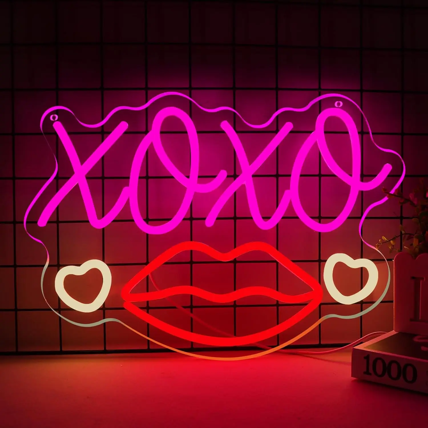 

Украшения ко Дню Святого Валентина, неоновая вывеска USB, забавная розовая губа, светодиодный светильник для украшения спальни на годовщину свадьбы, подарок personnalisé