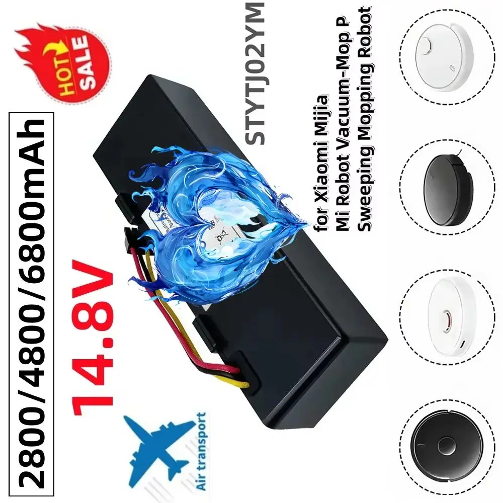 

for XIAOMI(Mijia) sweeping machine mop Pro robot vacuum cleaner 14.8V battery replacement STYTJ02YM Yunmi MVVO1-JG Haier JX37
