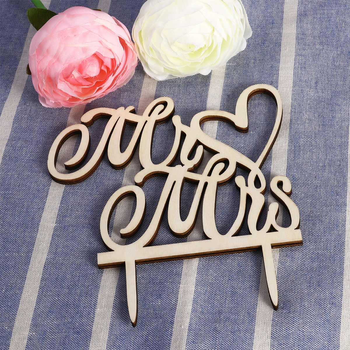 

Birthday Cake Decoration Insert Bride Wedding Decorations Wooden Handmade Topper