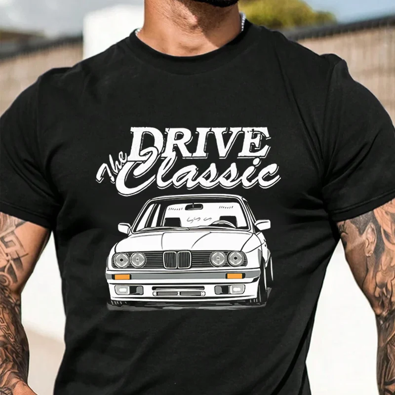 

Футболка Drive Classic Print 2026 в новом винтажном стиле с узором, повседневный топ с короткими рукавами для мужчин и женщин