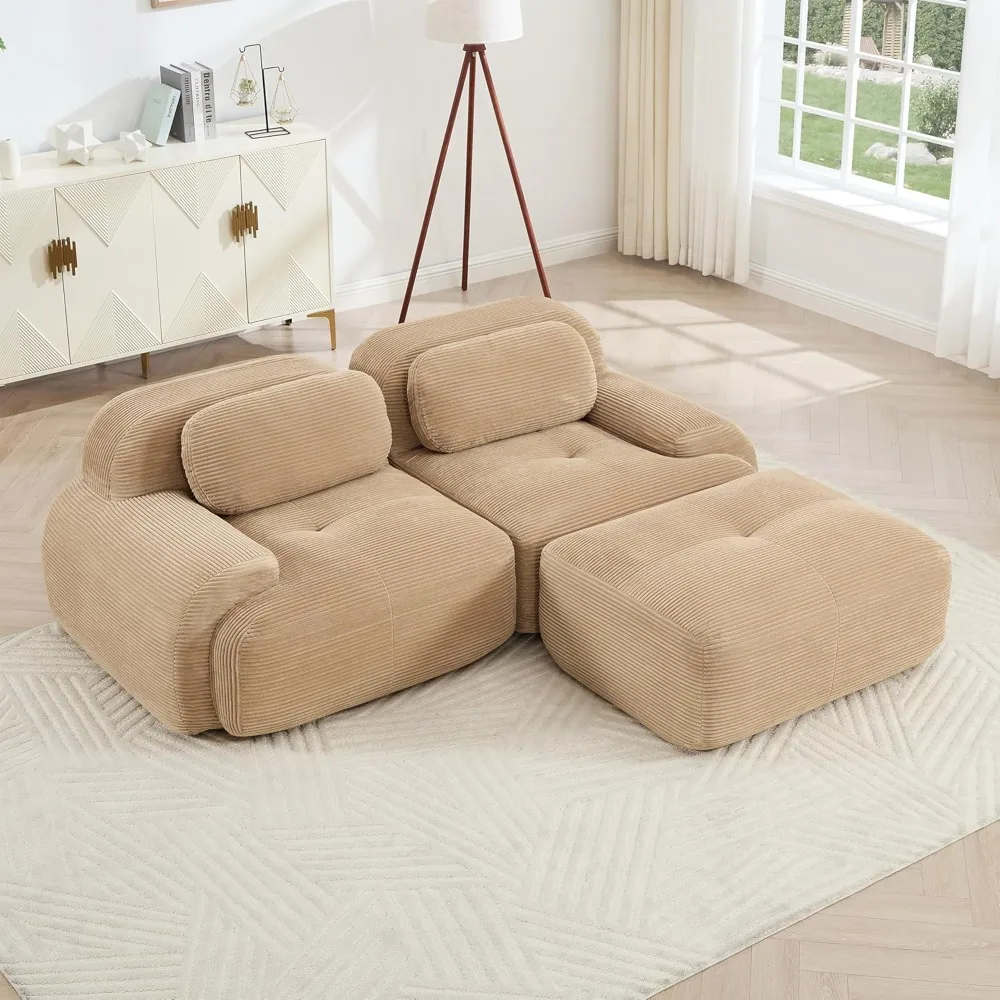

Modular Sectional Sofa Boneless Couch, Cloud Sectional Couches for Living Room, Oversized L Shaped Couch with Deep Seat and Otto
