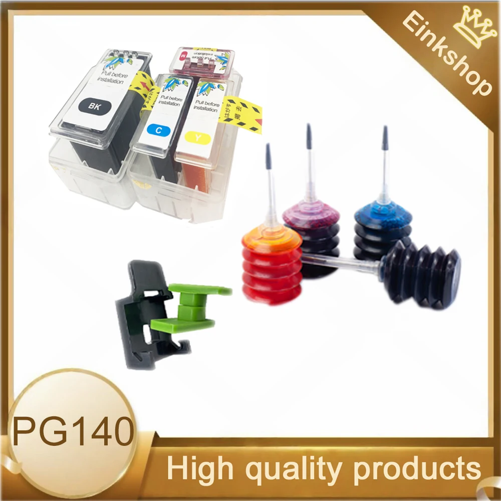 

Сменный картридж einkshop 140XL 141XL с перезаправляемыми чернилами для Canon PG140 CL 141 Pixma MG2400 MG2500 MG4110 MG4210 MG3110 MG3210