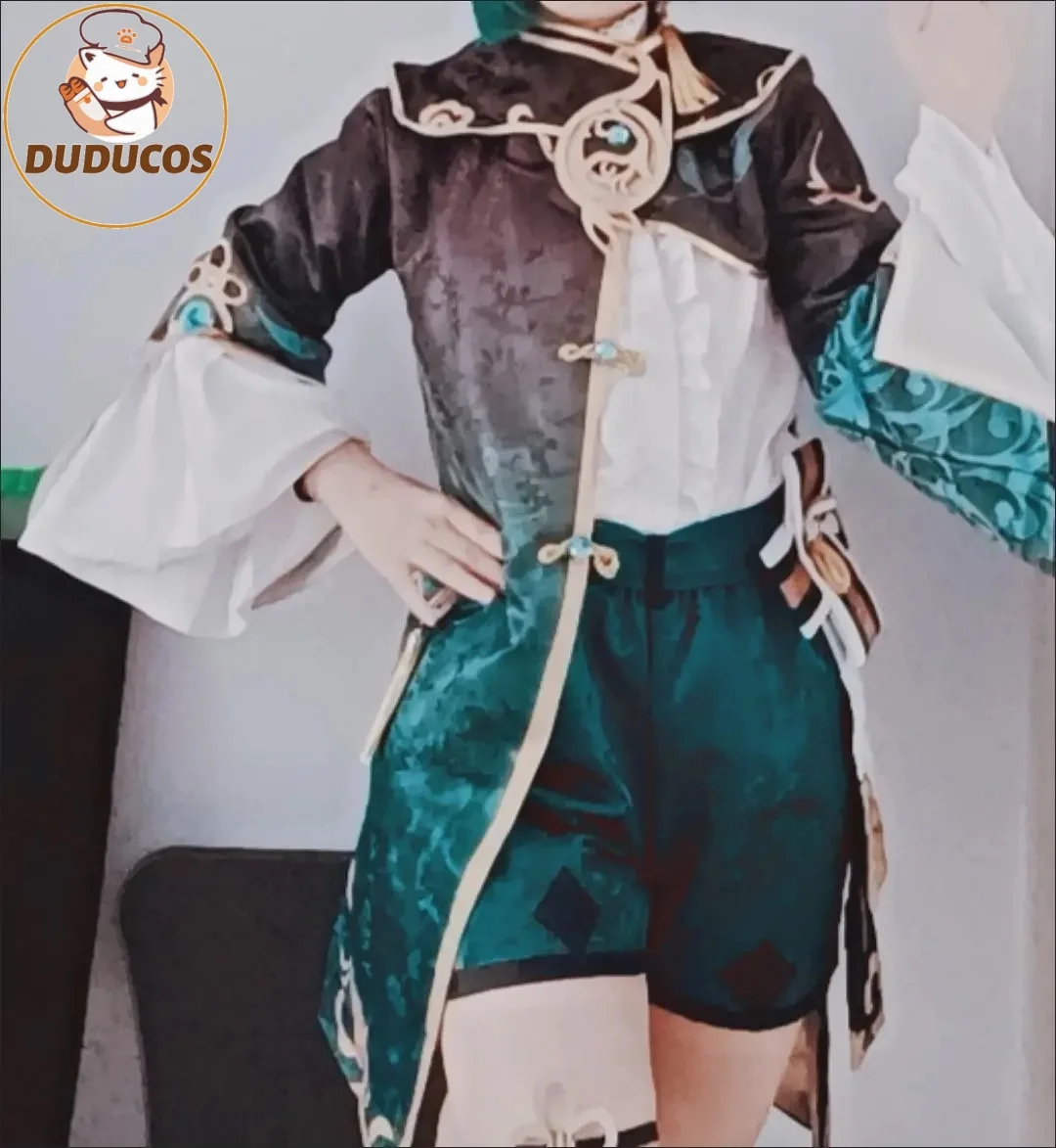 DUDU-N Game Genshin Impact XingQiu Cosplay Costume Uniform Unisex Activity Party Role Play Clothing S-XL