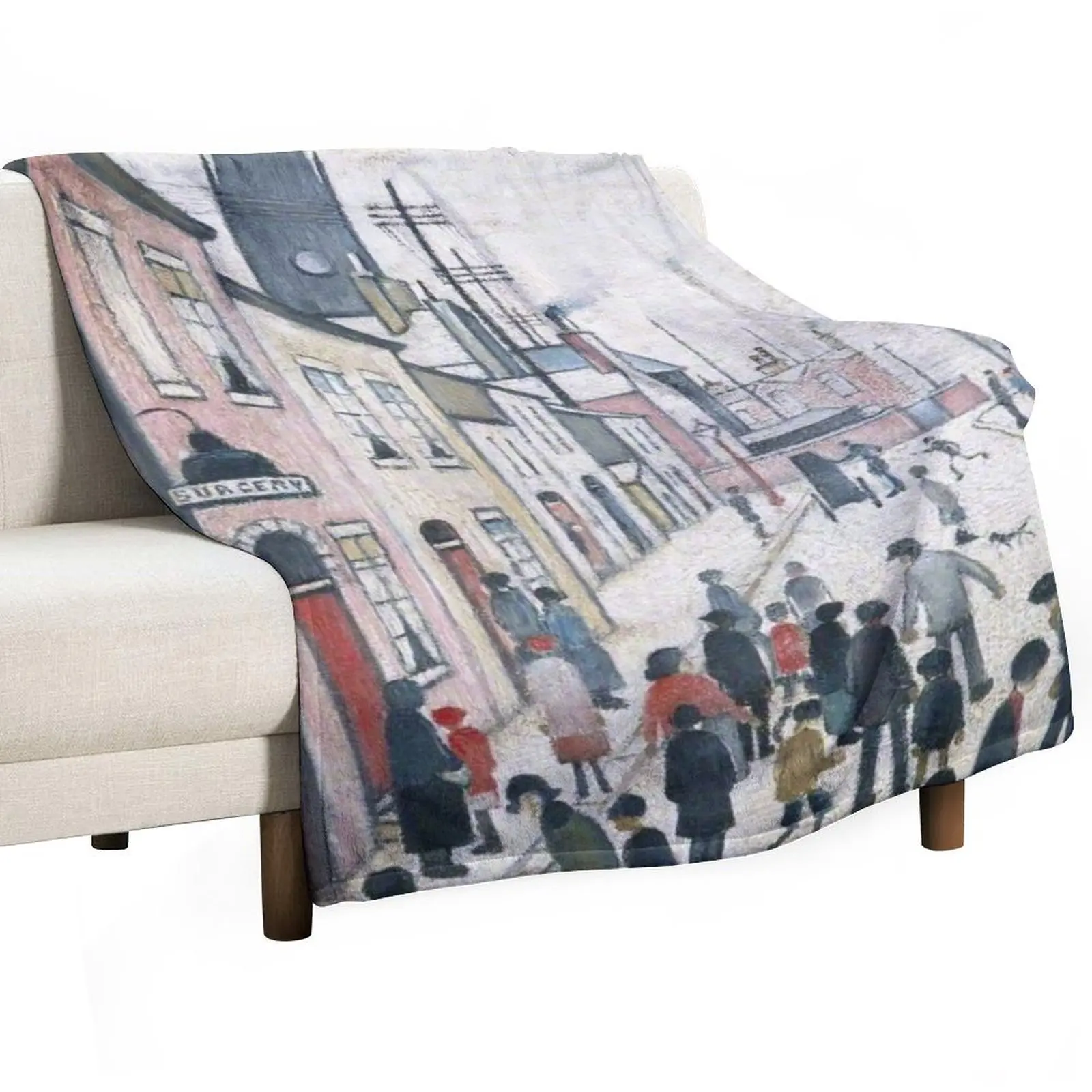 L S Lowry Throw Blanket Luxury Picnic Decorative Beds bed plaid Bed Fashionable Blankets For Baby Blankets