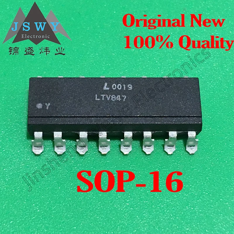 

5~10PCS LTV847 LTV-847S SMD SOP-16 Quad Channel Optocoupler Transistor 100% brand new original free shipping