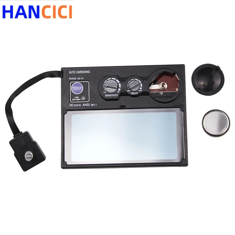 Solar Auto‑Darkening True‑Color Welding Filter Lens, Welding Helmet Eye Mask, For MMA TIG MIG Welding Machine Polishing Plasma C