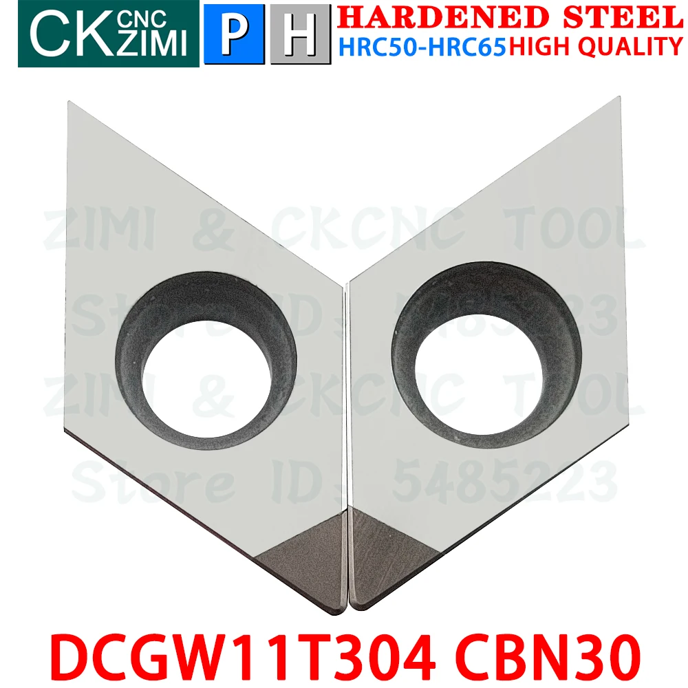 DCGW11T304 CBN30 DCGW 11T304 CBN เครื่องมือกลึงเม็ดมีดโบรอนไนไตรด์ เครื่องมือกลึงโลหะ CNC DCGW 11T3 สำหรับเหล็กชุบแข็ง